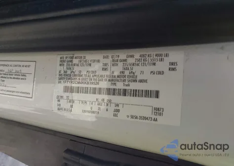 2019 Ford Transit-250 from USA, damaged, VIN 1FTYR2CM4KKB39526